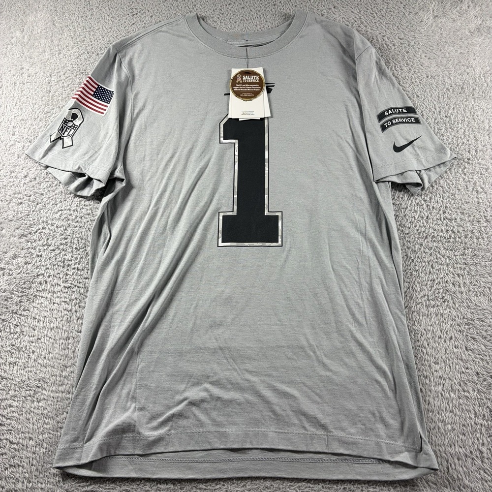 Nike NFL Salute to Service Shirt Mens Medium Gray NY Jets Gardner NWT - Flaw